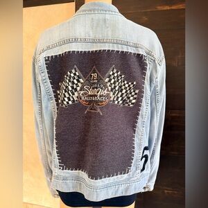 Upcycled Melrose and Market Sturgis Denim Jacket Size XXL